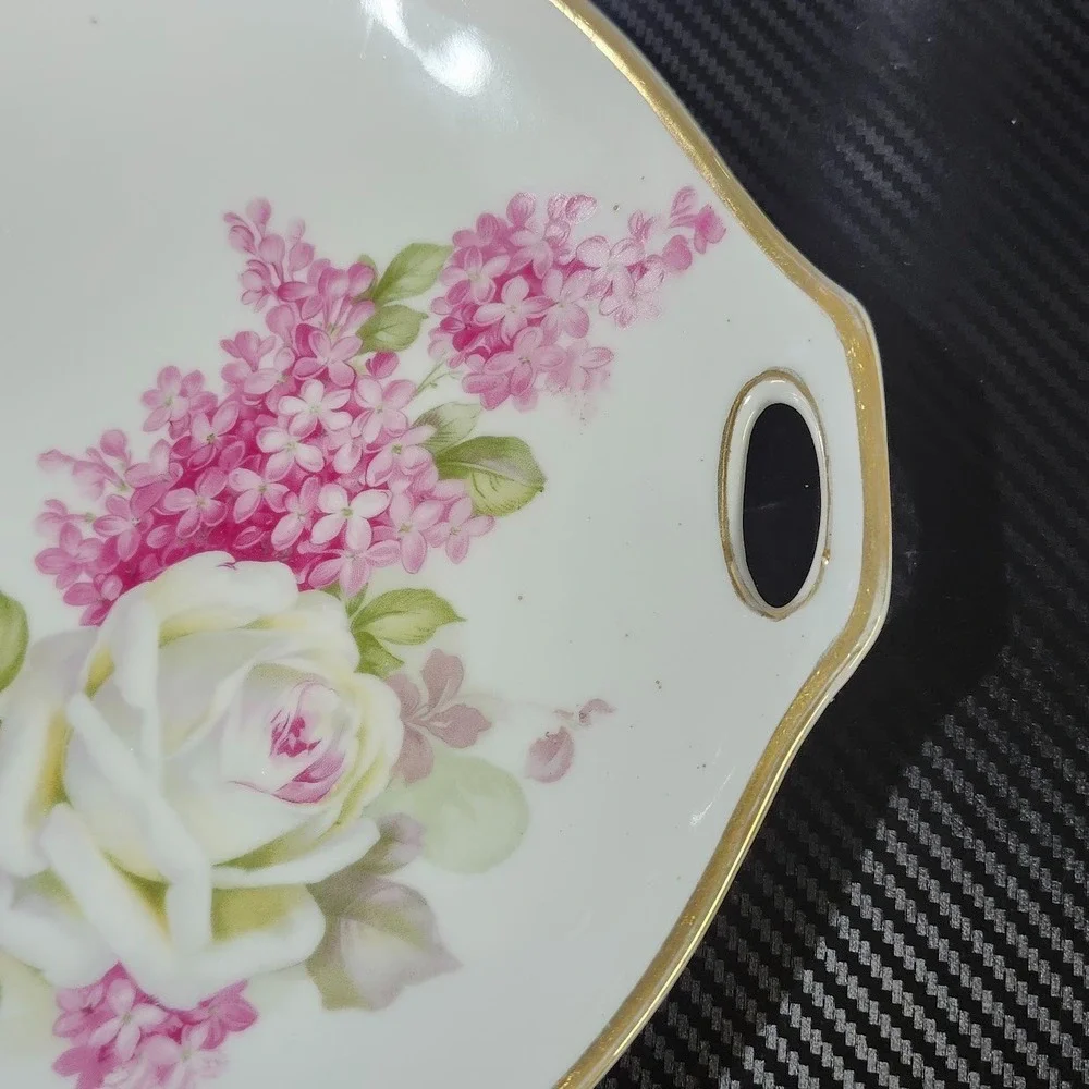 Antique Victorian Plate Prince Regent Bavaria Floral Porcelain 10
